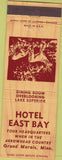 Matchbook Cover - Hotel East Bay Grand Marais MN