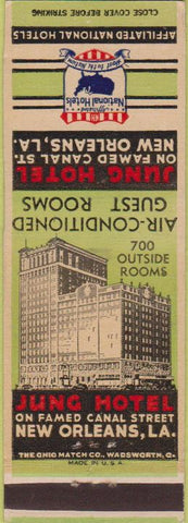 Matchbook Cover - Jung Hotel New Orleans LA