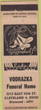 Matchbook Cover - Vodrazka Funeral Home Cleveland OH