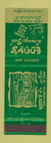 Matchbook Cover - Eddy's Lounge Bar Cleveland OH