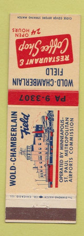 Matchbook Cover - Wold Chamberlain Field Minneapolis St Paul MN Airport