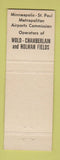 Matchbook Cover - Wold Chamberlain Field Minneapolis St Paul MN Airport