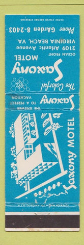 Matchbook Cover - Saxony Motel Virginia Beach VA