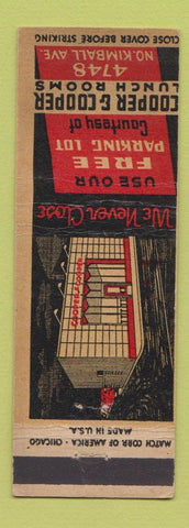 Matchbook Cover - Cooper & Cooper Lunch Room Chicago IL