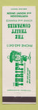 Matchbook Cover - Thrift Company Loans Finance Huntingdon Mount Union PA
