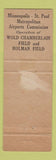 Matchbook Cover - Wold Chamberlain Field Minneapolis St Paul MN Airport
