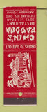 Matchbook Cover - Chin's Pagoda Restaurant Cleveland Heights OH