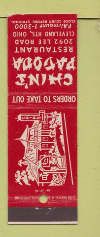 Matchbook Cover - Chin's Pagoda Restaurant Cleveland Heights OH