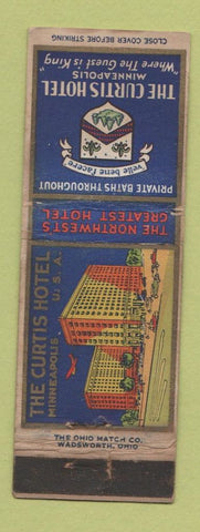 Matchbook Cover - Curtis Hotel Minneapolis MN WORN