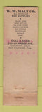 Matchbook Cover - Valvano Liquor Store Stockton CA WORN