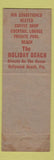 Matchbook Cover - Holiday Beach Motel Hollywood Beach FL  WEAR