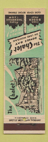 Matchbook Cover - The Chalet Donges Bay Thiensville WI