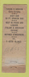 Matchbook Cover - Old Post Office Square Cafe Springfield MA WORN