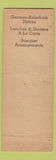 Matchbook Cover - The Buckeye Restaurant Marin County CA Manzanita