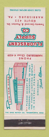 Matchbook Cover - Fluorescent Supply Company Harrisburg PA