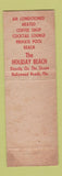 Matchbook Cover - Holiday Beach Motel Hollywood Beach FL  WEAR
