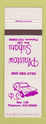 Matchbook Cover - Plaistow Subaru NH