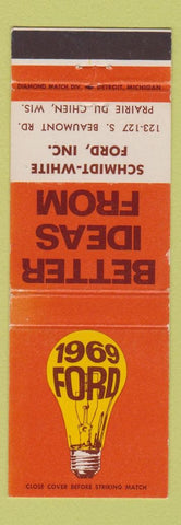 Matchbook Cover - 1969 Ford Schmidt White Prairie Du Chien WI