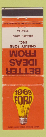 Matchbook Cover - 1969 Ford Knisley Ford Bremen OH WORN