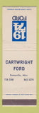Matchbook Cover - 1974 Ford Cartwright Booneville MS WEAR