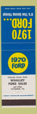 Matchbook Cover - 1970 Ford Whalley Windber PA