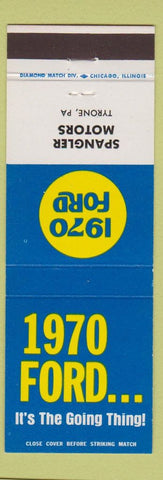 Matchbook Cover - 1970 Ford Spangler Motors  Tyrone PA
