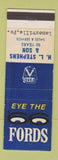 Matchbook Cover - 1966 Ford HL Stephens Lenoxville PA