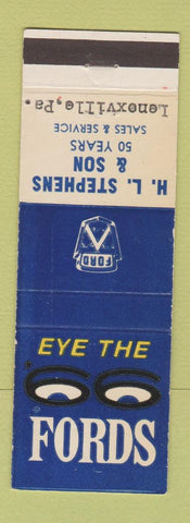 Matchbook Cover - 1966 Ford HL Stephens Lenoxville PA
