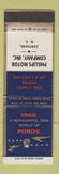 Matchbook Cover - 1960 Ford Phillips Motors Carthage NC WORN
