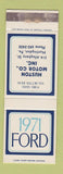 Matchbook Cover - 1971 Ford Huston Motors Huntingdon PA WEAR