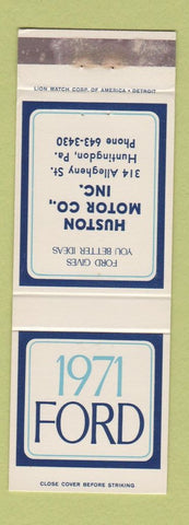 Matchbook Cover - 1971 Ford Huston Motors Huntingdon PA WEAR