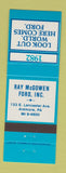 Matchbook Cover - 1982 Ford May McGowen Ardmore PA