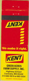Matchbook Cover - Kent Feeds Centralia MO