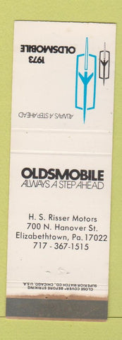 Matchbook Cover - 1973 Oldsmobile HS Risser Elizabethtown PA WEAR