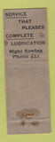 Matchbook Cover - 1939 Chevrolet Wadsworth OH low phone # WORN