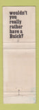 Matchbook Cover - 1968 Buick Clyde Cole Warren OH WORN