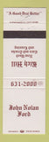 Matchbook Cover - John Nolan Ford