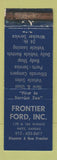 Matchbook Cover - Frontier Ford Hays KS WORN