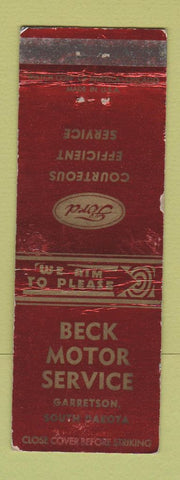 Matchbook Cover - Beck Ford Garretson SD WEAR