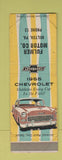 Matchbook Cover - 1955 Chevrolet Fulmer Motors Milton PA low phone # WEAR