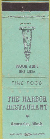 Matchbook Cover - Harbor Restaurant Anacortes WA