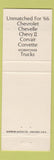 Matchbook Cover - 1966 Chevrolet Horn Columbia PA