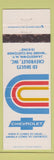 Matchbook Cover - Ed Shultz Chevrolet Jamestown NY