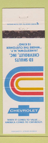 Matchbook Cover - Ed Shultz Chevrolet Jamestown NY