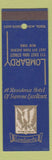 Matchbook Cover - Lombardy Hotel New York City SAMPLE