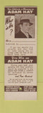 Matchbook Cover - Adam Hats SAMPLE