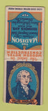 Matchbook Cover - Madison Hotel Atlantic City NJ James Madison BOBTAIL