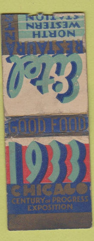 Matchbook Cover - 1933 World's Fair Chicago IL Eitel Restaurant WEAR BOBTAIL