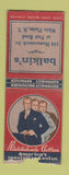 Matchbook Cover - Balkin's Middishade Men's Clothes White Plains NY BOBTAIL