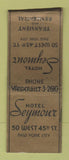 Matchbook Cover - Hotel Seymour New York City BOBTAIL